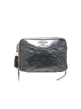 Chanel Quilted Fringe GD Leather Chain Shoulder